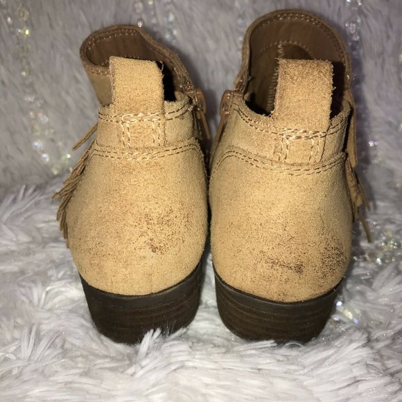 Lucky Brand Bootie Honey Brown Fringe Suede 5.5 - Picture 6 of 11